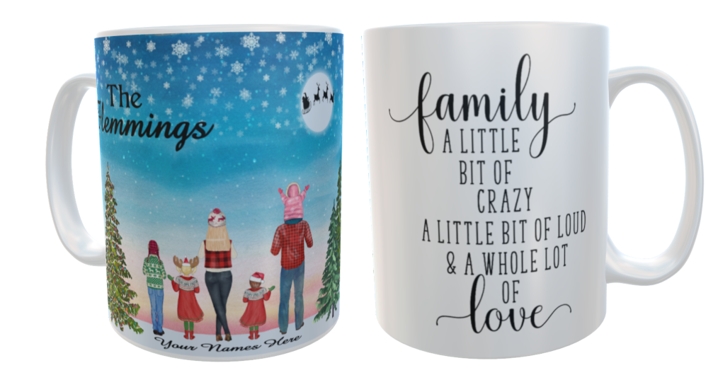 Family Winter Days Ceramic Mug, Customised create your own mug - Click Image to Close